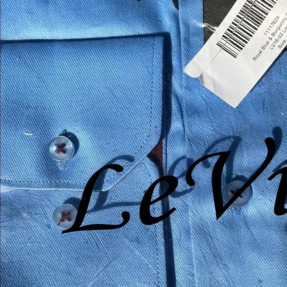 Le Vinas Men's Blue Shirt - Picture 4 of 4